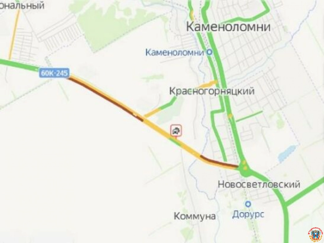 Из-за ДТП с грузовиком под Шахтами образовалась огромная пробка