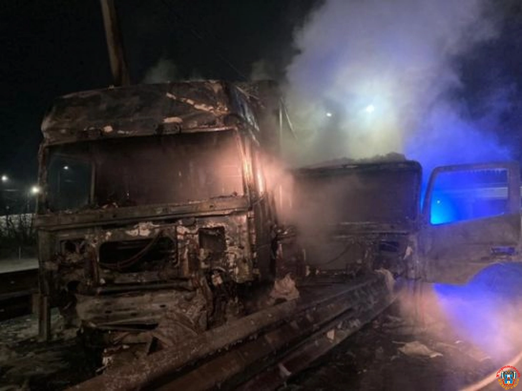 На трассе М-4 «Дон» после ДТП сгорели два грузовика, один человек погиб