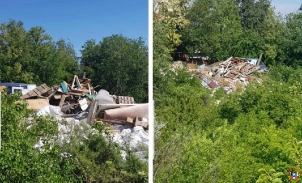 Гора строительного мусора образовалась в заповедной зоне в Ростове