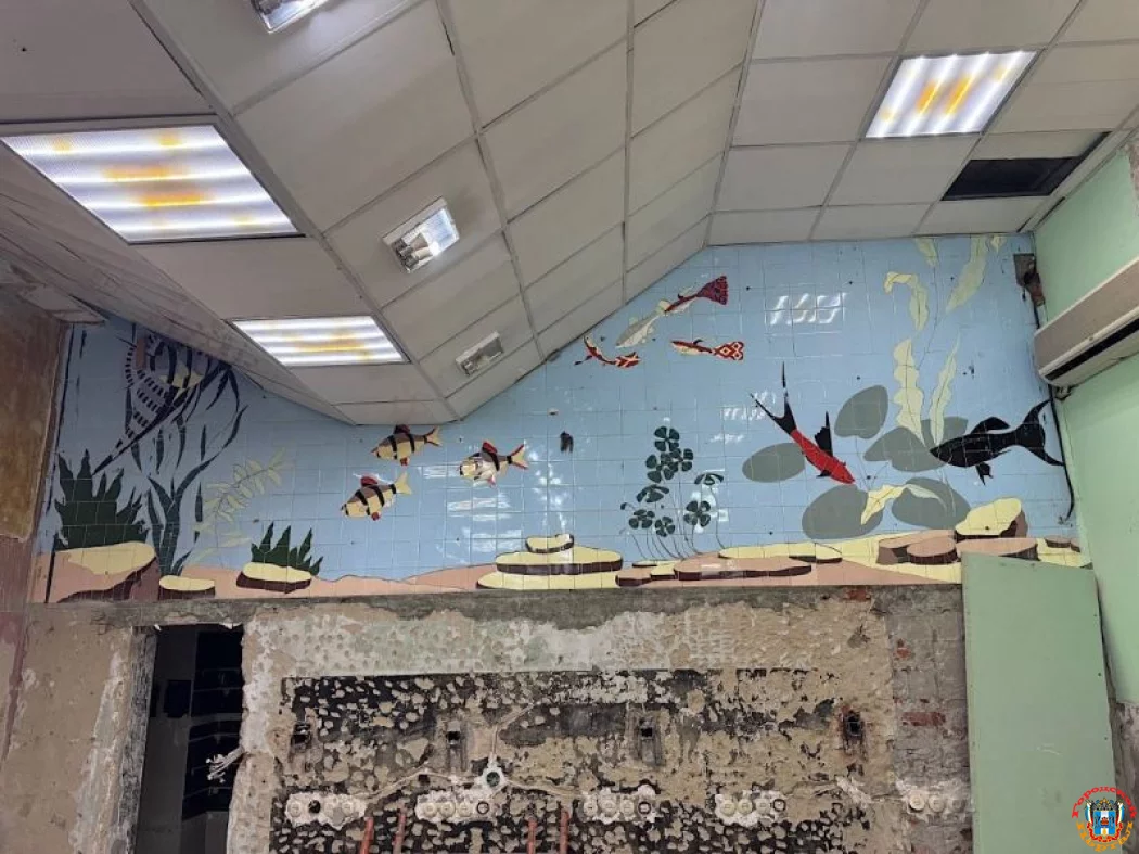 Мозаичное панно обнаружено в бывшем зоомагазине