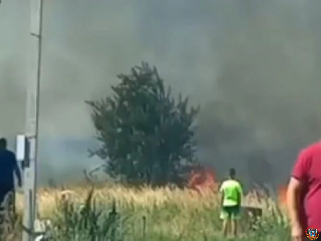 Крупный ландшафтный пожар в Кагальнике тушат более двух часов