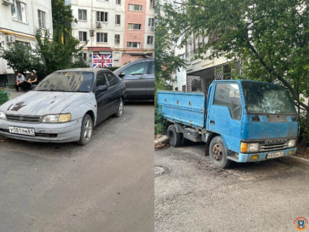 Ростовчане просят убрать бесхозные авто, брошенные во дворе на улице Таганрогской
