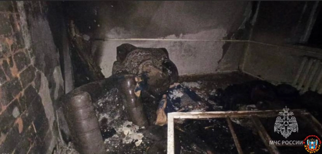 В Ростовской области заснувший с непотушенной сигаретой мужчина сгорел при пожаре в частном доме