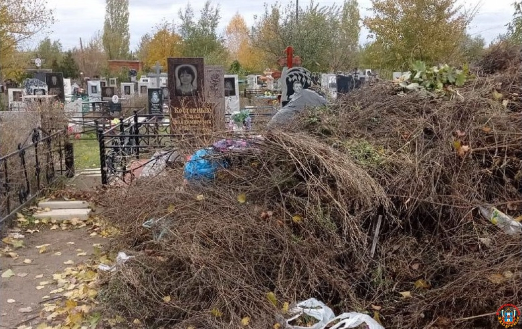 В Каменск-Шахтинском аллею героев на кладбище превратили в свалку