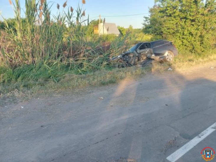 Иномарка влетела в дерево после ДТП в Ростовской области: пострадала 11-летняя девочка