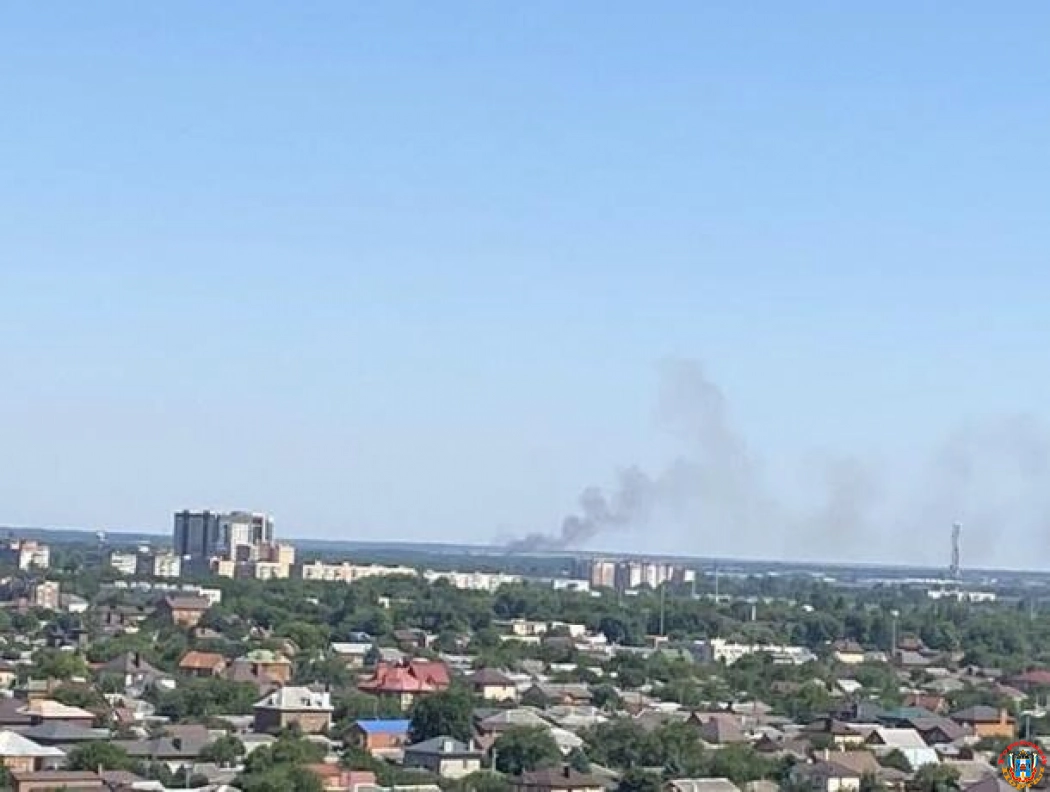 Под Новочеркасском 25 спасателей тушат крупный ландшафтный пожар