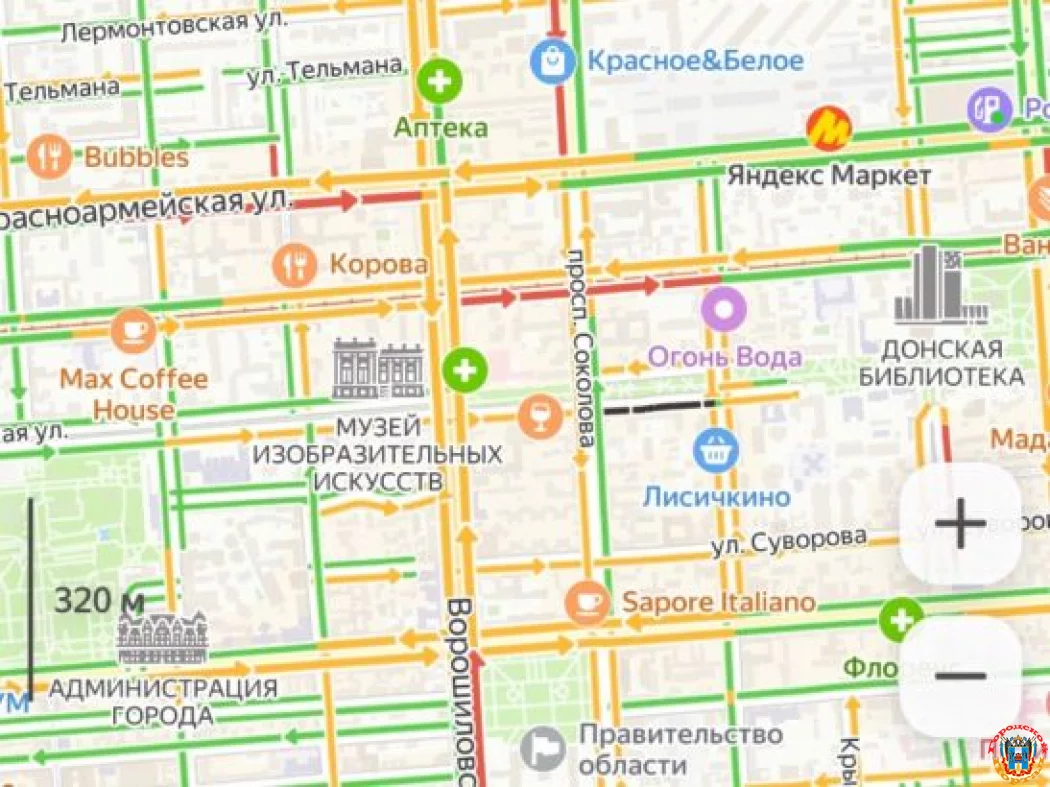 Перестали работать светофоры в центре Ростова