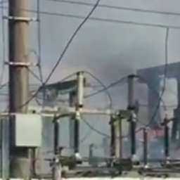 Крупный пожар со взрывом произошел на электростанции в Ростове-на-Дону
