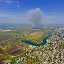 Ландшафтный пожар под Батайском удалось потушить спустя 8 часов
