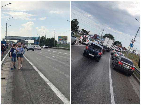 На трассе Батайск - Ростов столкнулись автобус и легковушка: пассажиры добирались до работы пешком