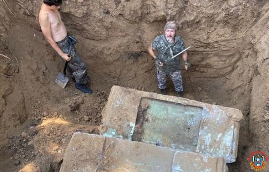 Фрагмент памятника нашли при раскопках в ростовском парке Авиаторов