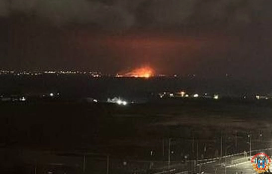 Под Ростовом на большой площади горит камыш