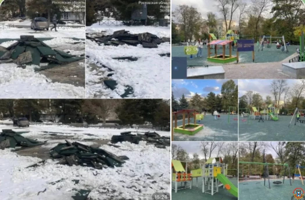 Тайна исчезновения детской площадки в Ростове раскрыта: подрядчик устроил внезапный демонтаж в сквере Фрунзе