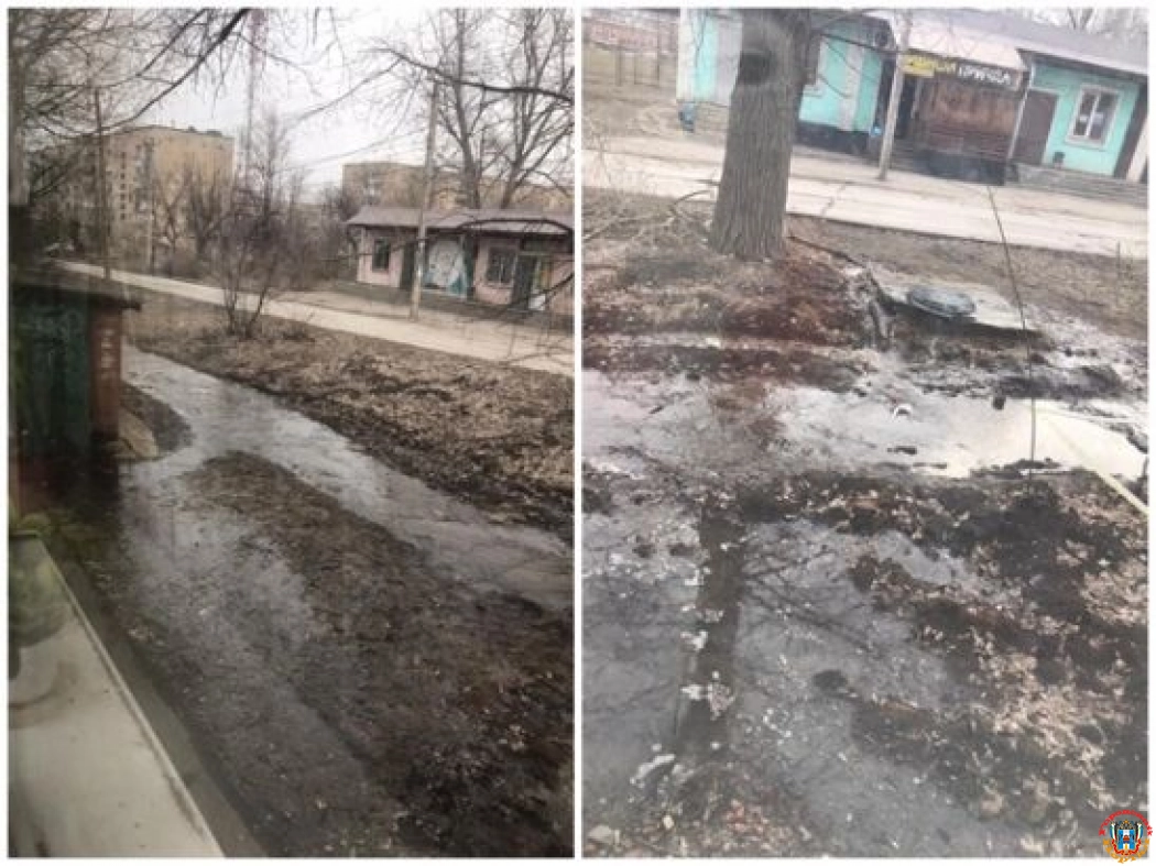 В Гуково улицу Молодежную затопило канализацией