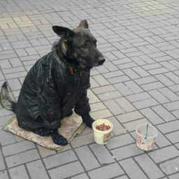 «Гастролирующую» по Ростовской области собаку-попрошайку снова выставили с «протянутой лапой» на улицу