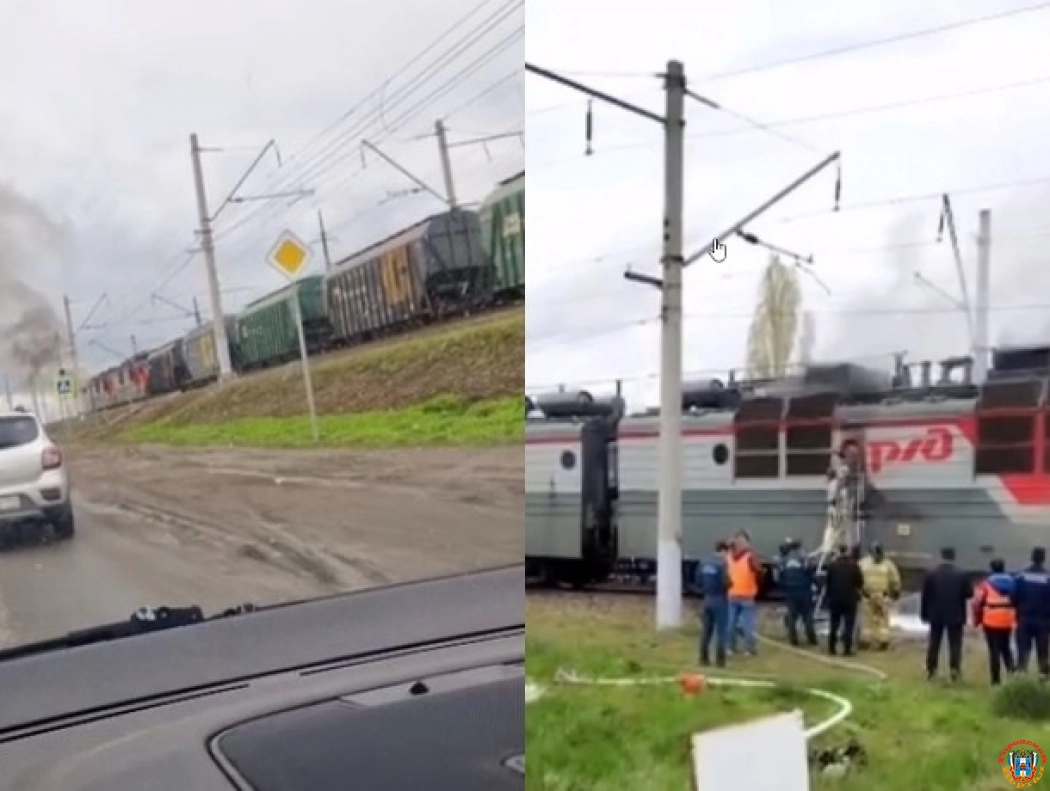 В Ростовской области загорелся электровоз с зерном