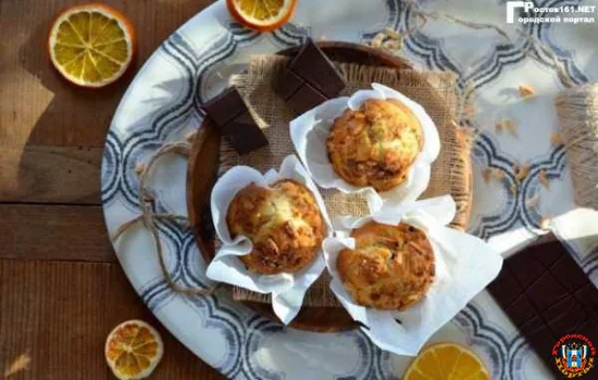 Маффины с шоколадом и апельсиновой цедрой