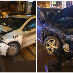 В ночном ДТП с участием такси в Ростове пострадало четыре человека