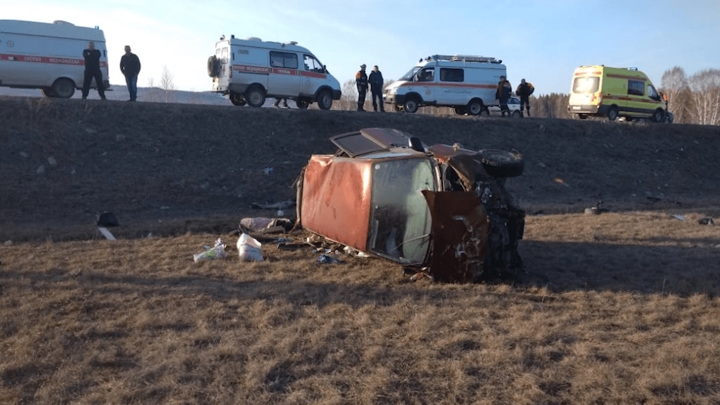 Выживших в смертельном ДТП вытащили из покореженного микроавтобуса