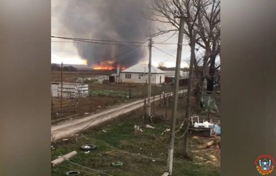 В Азовском районе произошел ландшафтный пожар