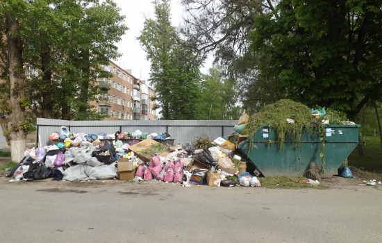 В Зернограде перестали вывозить мусор — контейнеры переполнены