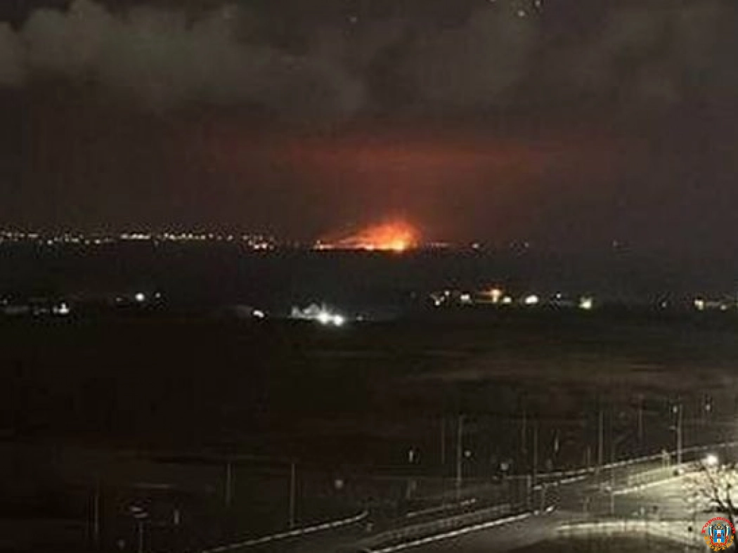 Под Ростовом на большой площади горит камыш