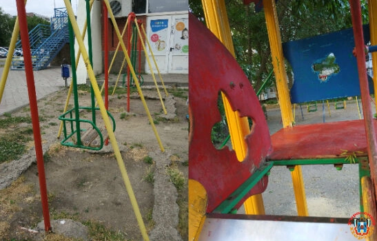 Жители Ростова пожаловались на «убитые» детские площадки на Северном