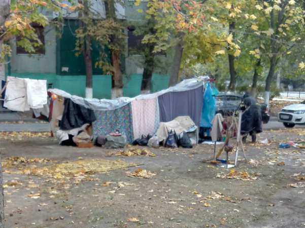 Необычное жилище во дворе дома организовала себе из вещей ростовчанка