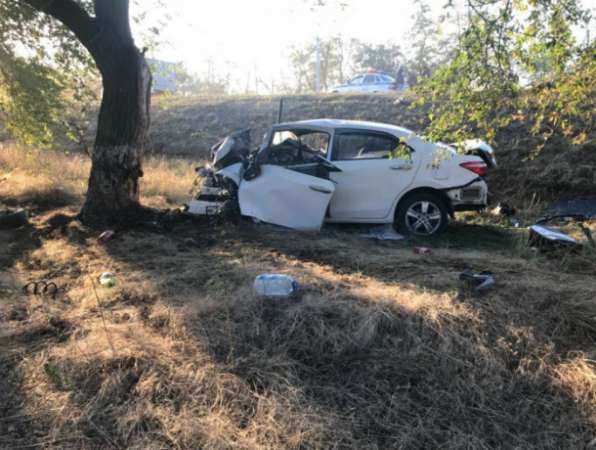 Водитель иномарки и его пассажир погибли в жутком ДТП с деревом в Ростовской области