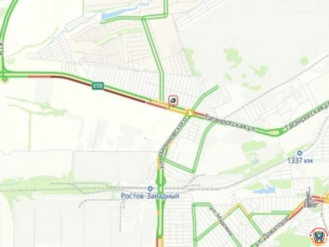 Из-за ДТП на въезде в Ростов образовалась пробка