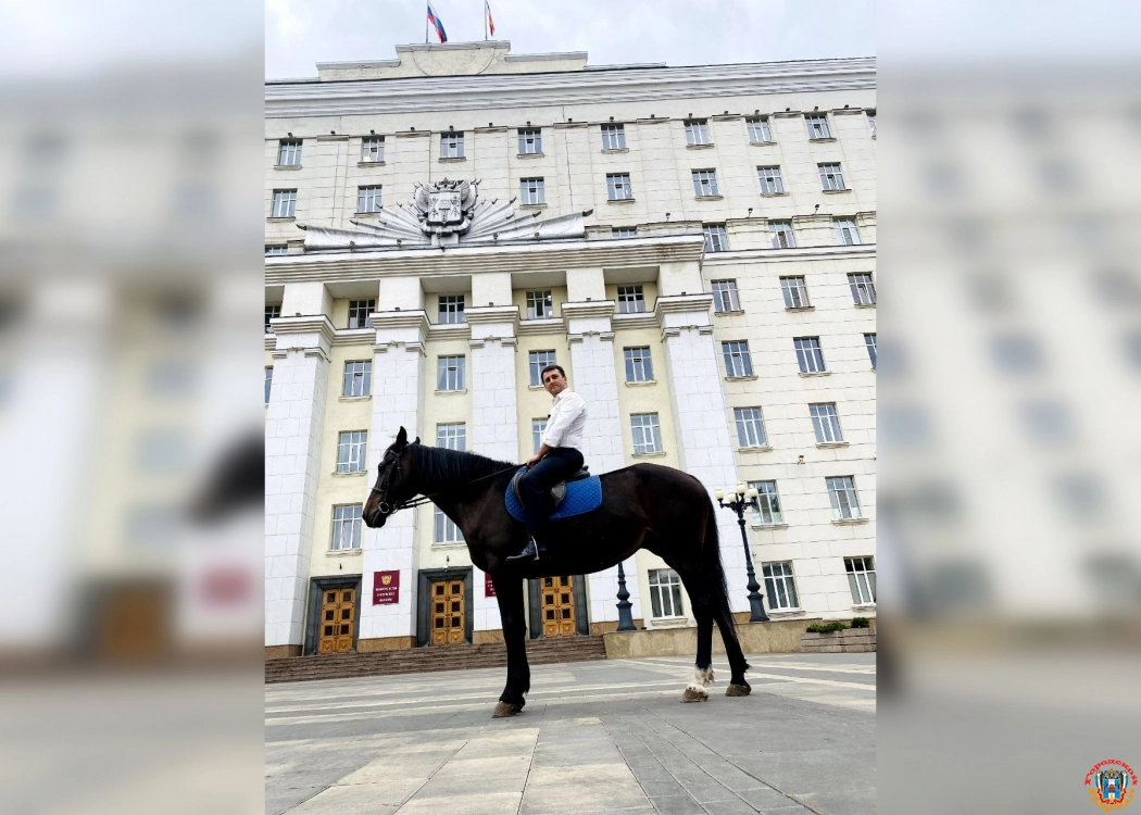 Депутат Заксобрания Ростовской области во Всемирный день без автомобиля приехал на работу на коне