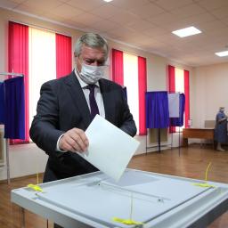 Василий Голубев досрочно проголосовал на выборах