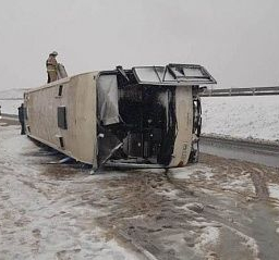 Украинский автобус не доехал в Ростов