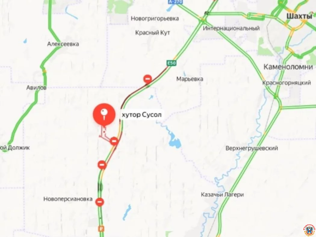 Гигантская пробка из-за ДТП образовалась&nbsp;в Ростовской области