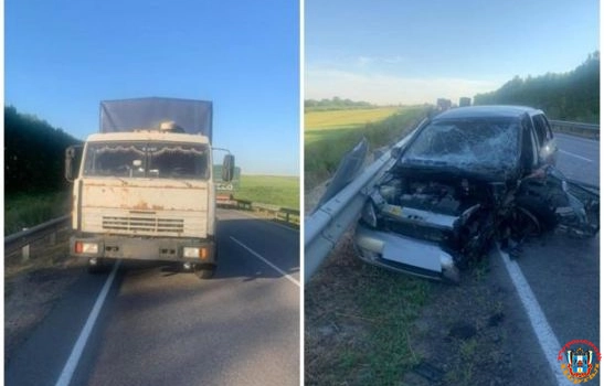 Ростовчанин на КамАЗе попал в аварию на трассе Воронеж - Тамбов
