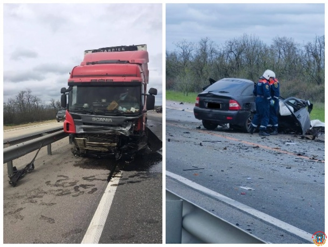 В лобовой аварии с фурой погиб водитель из Ростовской области