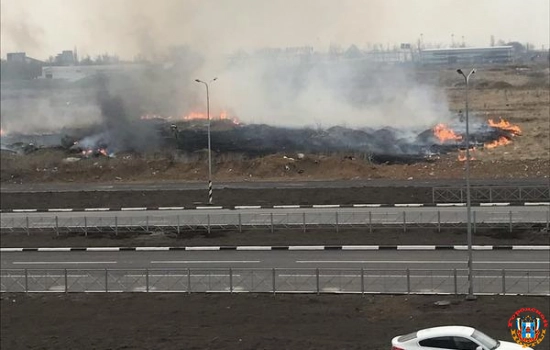 В Новочеркасске произошел ландшафтный пожар