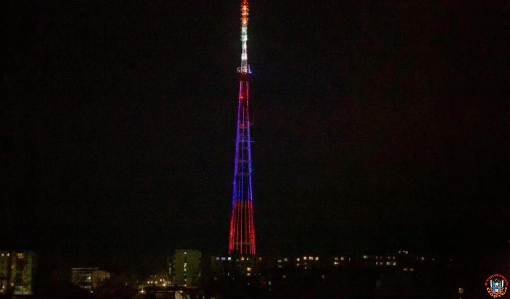 В Ростове включат праздничную подсветку на телебашне в День воссоединения Крыма с Россией