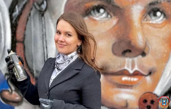 Стрит-арт с портретом Юрия Гагарина появился в центре Ростова