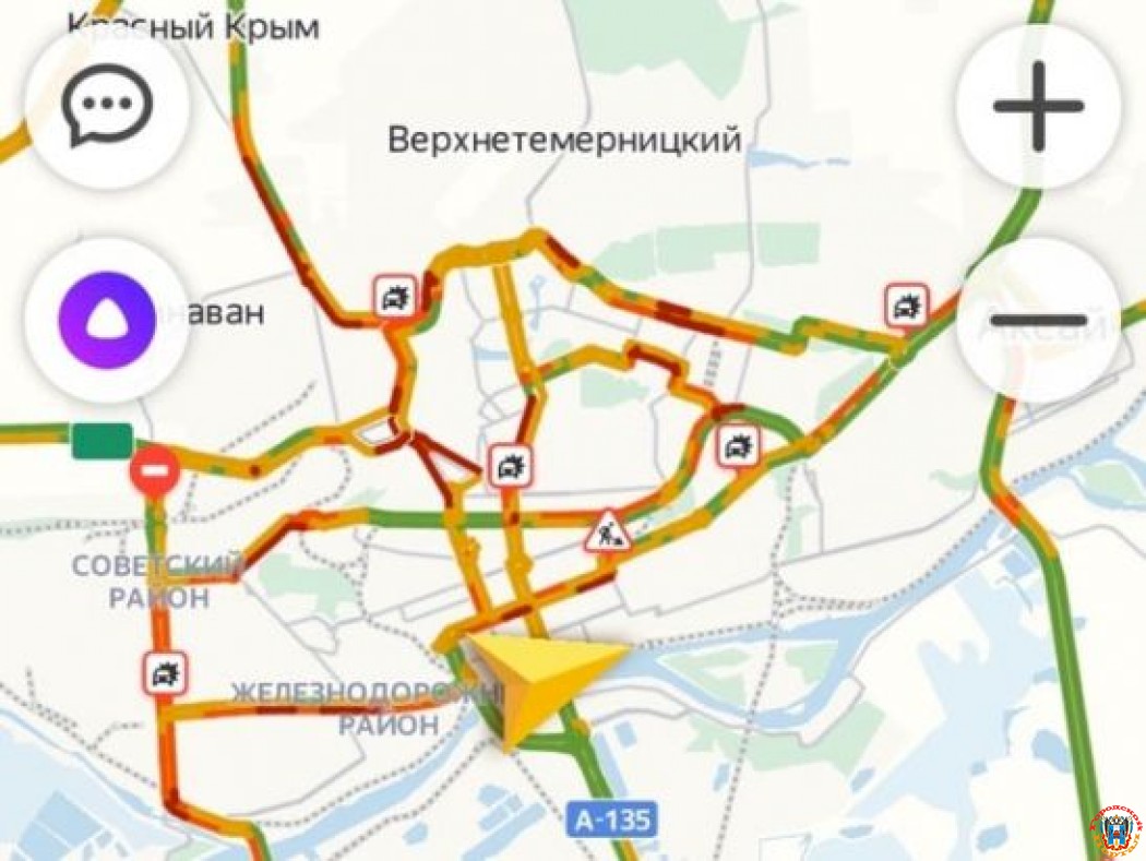 Из-за сильнейшего снегопада Ростов сковали 9-балльные пробки