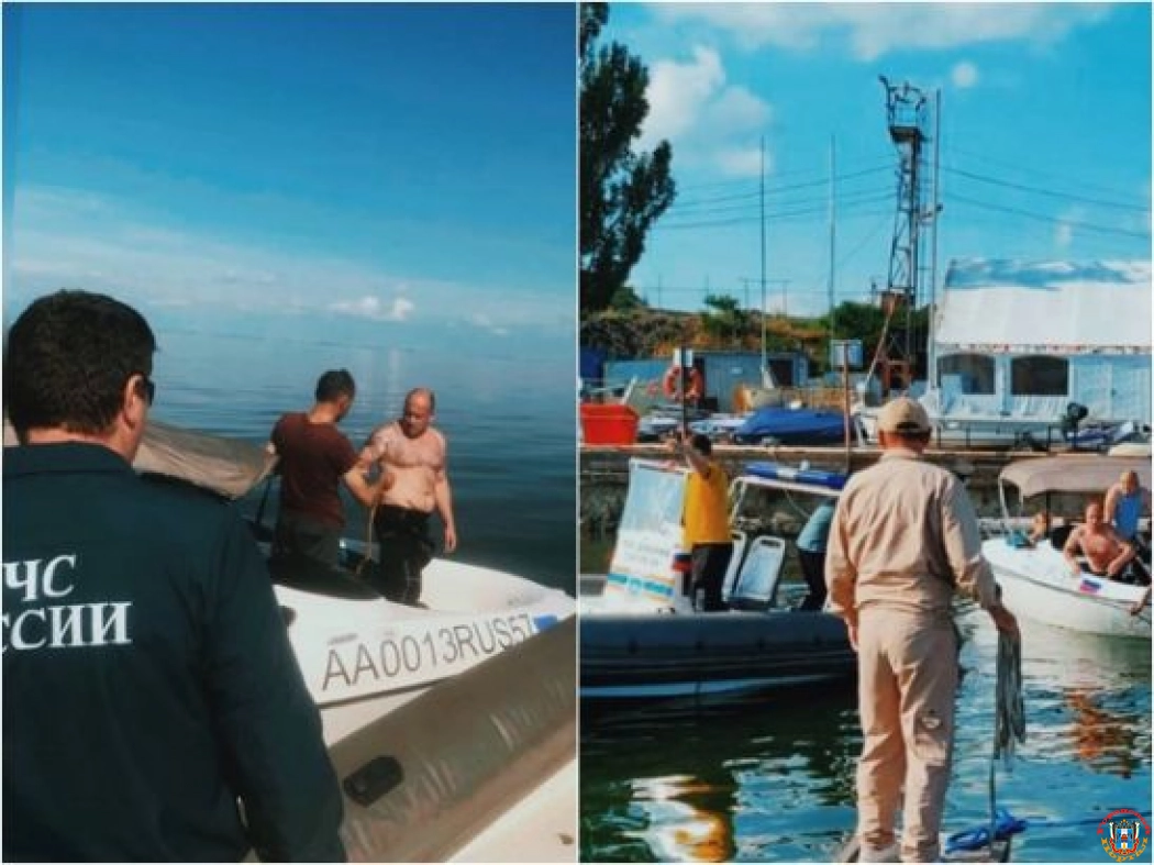 Компания мужчин застряла в Таганрогском заливе на лодке без бензина