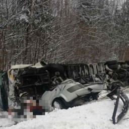 Автобус с российскими туристами перевернулся после ДТП в Белоруссии
