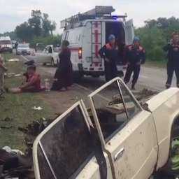 Полиция опубликовала видео с места ДТП в Ростовской области, где погибло пять человек