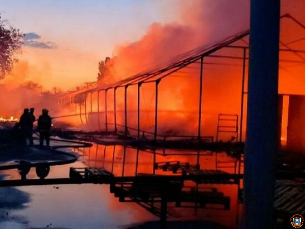 Больше полусотни спасателей два часа тушили крупный пожар на складе в Ростове
