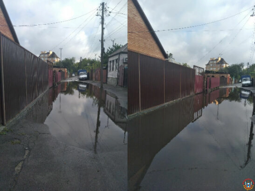 Улицу Маркова в Ростове затопило после сильного дождя