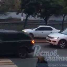 Объехавшего пробку по тротуару водителя на видео ростовчане предложили отправить на «Идиотен-тест»