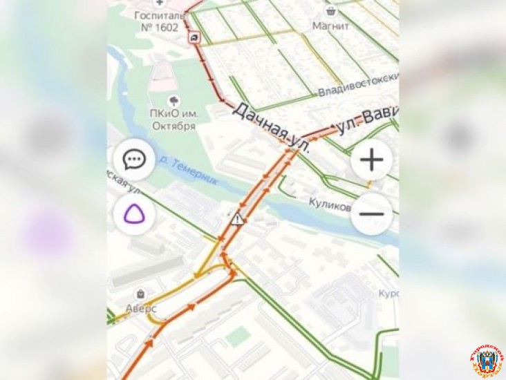 В Ростове из-за ДТП сразу четыре улицы сковали пробки