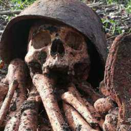 Страшные останки нашпигованного осколками от мины солдата с оторванной ногой обнаружили под Ростовом