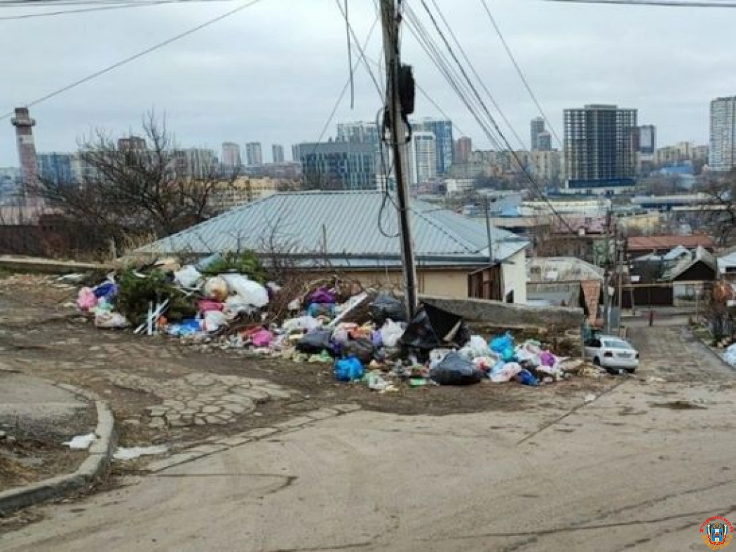 Горы мусора на улице Трудящихся в Ростове отравляют жизнь ростовчанам
