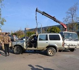 День автомобилиста в Донецке отметили кульбитом